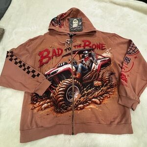 Brown Graphic Hoodie